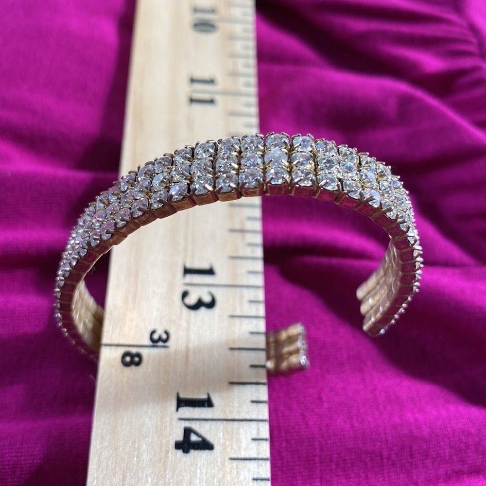 Premier Rhinestone Cuff Bracelet - Picture 6 of 7